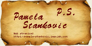 Pamela Stanković vizit kartica
